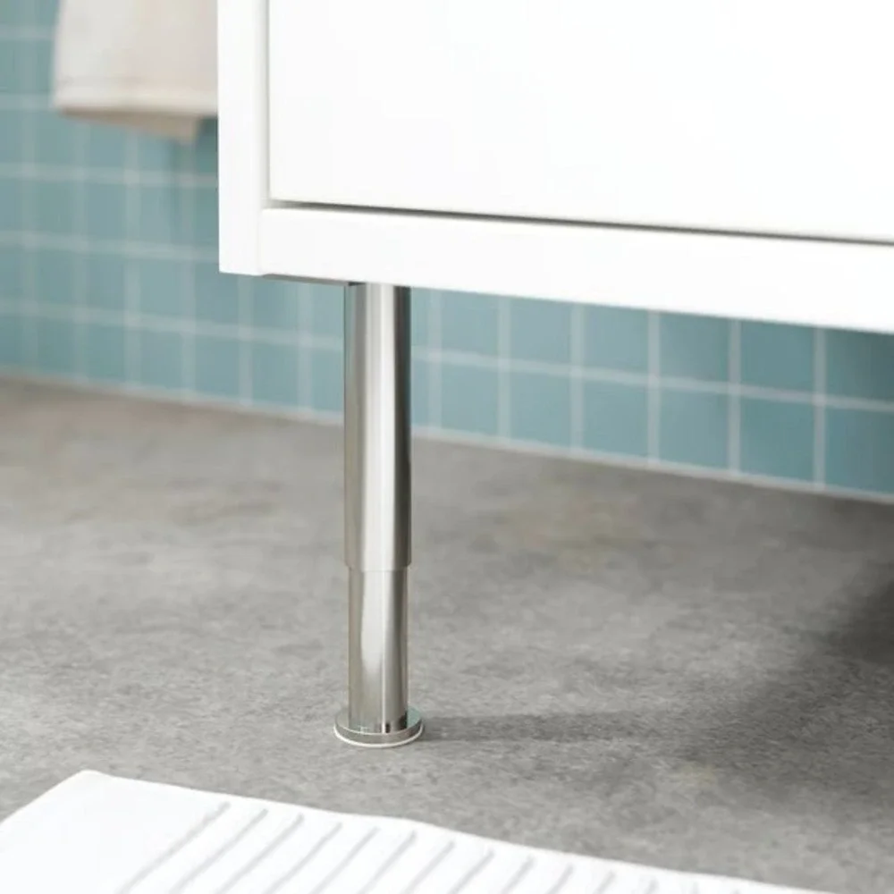 New IKEA ALMAAN Leg Stainless Steel 2 pack 4 ¾-7 ⅞ 